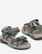 badoxx Sandale Gri-Portocalii în Stil Sportiv cu Branț din Piele Odairis
