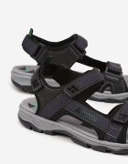 badoxx Sandale Sport Bleumarin-Verde cu Branț din Piele Naturală cu Inscripție Natelira