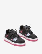 badoxx Sneakers sport negri-albaștri plați cu scai cu model geometric și șireturi Terevan