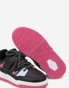 badoxx Sneakers sport negri-albaștri plați cu scai cu model geometric și șireturi Terevan