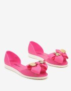  Balerini fucsia Meliski cu fundă decorativă și aplicații metalice Ashbea