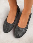  Balerini Negri Plati Slip-on Decorați cu Sclipici Joanmarie