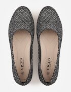  Balerini Negri Plati Slip-on Decorați cu Sclipici Joanmarie