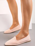  Balerini roz slip-on pe talpă plată Assily