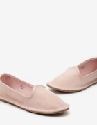  Balerini roz slip-on pe talpă plată Assily