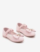  Balerini Roze Plate cu Fundă Brant din Piele și Curea Decorativă Daivon