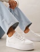 ballada Adidași Albi pe talpă groasă cu relief Larviona