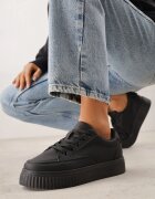 ballada Adidași Negri cu Talpă Groasă cu Relief Zeanidra