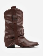 ballada Botine Maro închis Încrețite Cowboy cu carâmb ce imită cracul de pantalon Ilosa