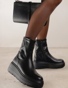 ballada Botine Negre cu platformă în stil Grunge Firivine