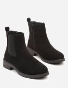 ballada Botine Negre în stil Chelsea cu Inserție Elastică Kanelle