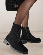 ballada Botine Negre stil worker în Stil Clasic Sorrie