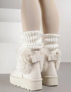 ballada Cizme de zăpadă bej peste gleznă foarte călduroase cu blană pe platformă Reilanna