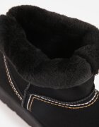 ballada Cizme de zăpadă cu talpă groasă decorate cu broderie Lannera Negre