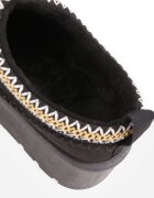 ballada Cizme de zăpadă Negre Căptușite pe Platformă cu Broderie Decorativă Reitenna