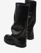ballada Cizme Negre pe Talpă Reliefată cu Carâmb Imitație de Crac de Pantalon Espena