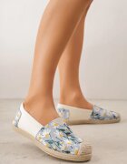 ballada Espadrile Albastre cu împletitură și broderie florală Alenara