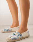 ballada Espadrile Albastre cu împletitură și broderie florală Alenara