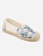 ballada Espadrile Albastre cu împletitură și broderie florală Alenara
