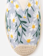 ballada Espadrile Albastre cu împletitură și broderie florală Alenara