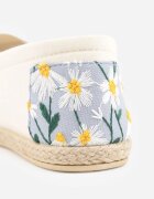 ballada Espadrile Albastre cu împletitură și broderie florală Alenara