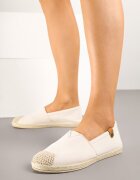 ballada Espadrile Bej cu Decorațiuni din Împletitură și Inserție Elastică Nelithae