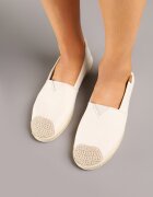ballada Espadrile Bej cu Decorațiuni din Împletitură și Inserție Elastică Nelithae