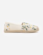 ballada Espadrile Bej cu Împletitură și Broderie Florală Alenara