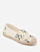 ballada Espadrile Bej cu Împletitură și Broderie Florală Alenara