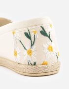 ballada Espadrile Bej cu Împletitură și Broderie Florală Alenara