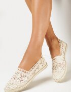 ballada Espadrile bej perforate pe talpă împletită Satisfyinglys