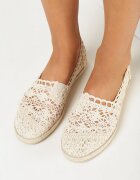 ballada Espadrile bej perforate pe talpă împletită Satisfyinglys