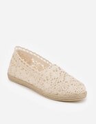 ballada Espadrile bej perforate pe talpă împletită Satisfyinglys