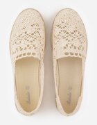 ballada Espadrile bej perforate pe talpă împletită Satisfyinglys