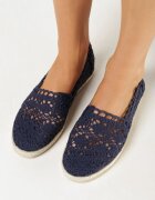 ballada Espadrile bleumarin ajurate cu împletitură de iută Adateia
