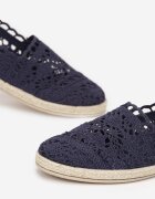 ballada Espadrile bleumarin ajurate cu împletitură de iută Adateia