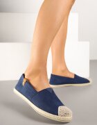 ballada Espadrile bleumarin cu ornamente din împletitură și inserție elastică Nelithae