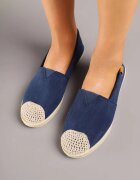ballada Espadrile bleumarin cu ornamente din împletitură și inserție elastică Nelithae