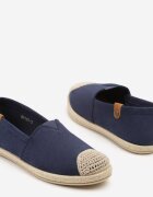 ballada Espadrile bleumarin cu ornamente din împletitură și inserție elastică Nelithae