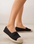 ballada Espadrile Negre Din Dantelă Cu Împletitură Pe Vârf Zynava