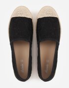ballada Espadrile Negre Din Dantelă Cu Împletitură Pe Vârf Zynava