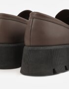 ballada Mocasini Maro pe Talpă Groasă Embosată cu Cataramă Metalică și Zirconii Renisea