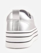 ballada Pantofi sport pe talpă groasă cu linie clasică din imitație de piele Neurata Argintii