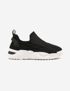 ballada Pantofi sport slip-on negri tip sneakers din plasă cu detalii în relief Nusellia
