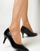 ballada Pantofi stiletto Negri Lăcuiți cu Vârf migdală Loso