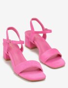 ballada Sandale Fucsia cu toc bloc cu vârf pătrat Teana