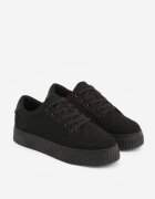ballada Sneakers Negre cu Talpă Groasă cu Relief Larviona