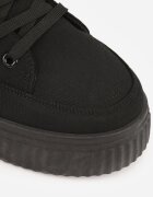 ballada Sneakers Negre cu Talpă Groasă cu Relief Larviona