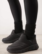 ballada Sneakers Negre Matlasate Ghete de zăpadă pe Platformă Groasă Embosată Verta