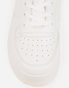 ballada Sneakersi Albi pe Platformă cu Talpă Striată și Perforații Artie